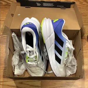 Adidas Kids Sneakers - White, Blue, and Black